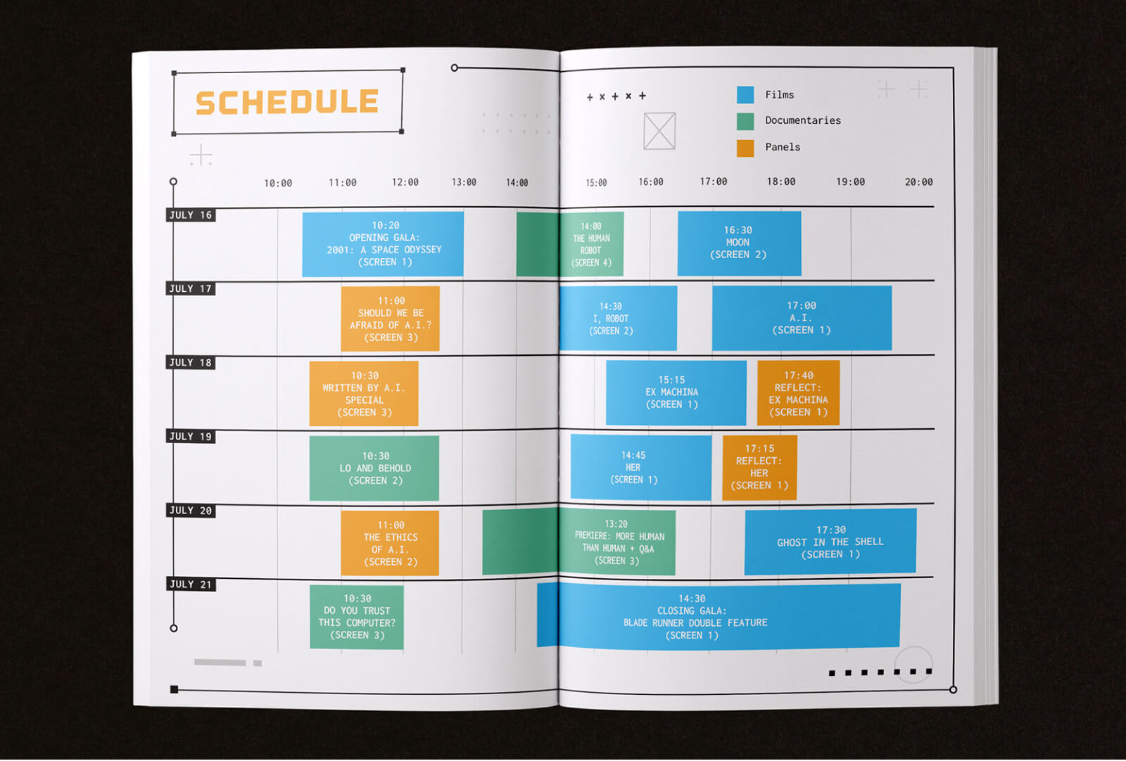 Editorial design for ACT IV: An A.I. Film Festival (Case)