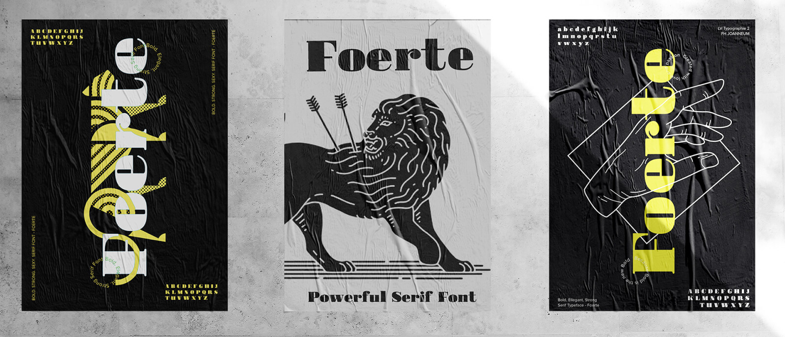 Foerte: a bold, powerful and yet elegant sans serif font (Link)