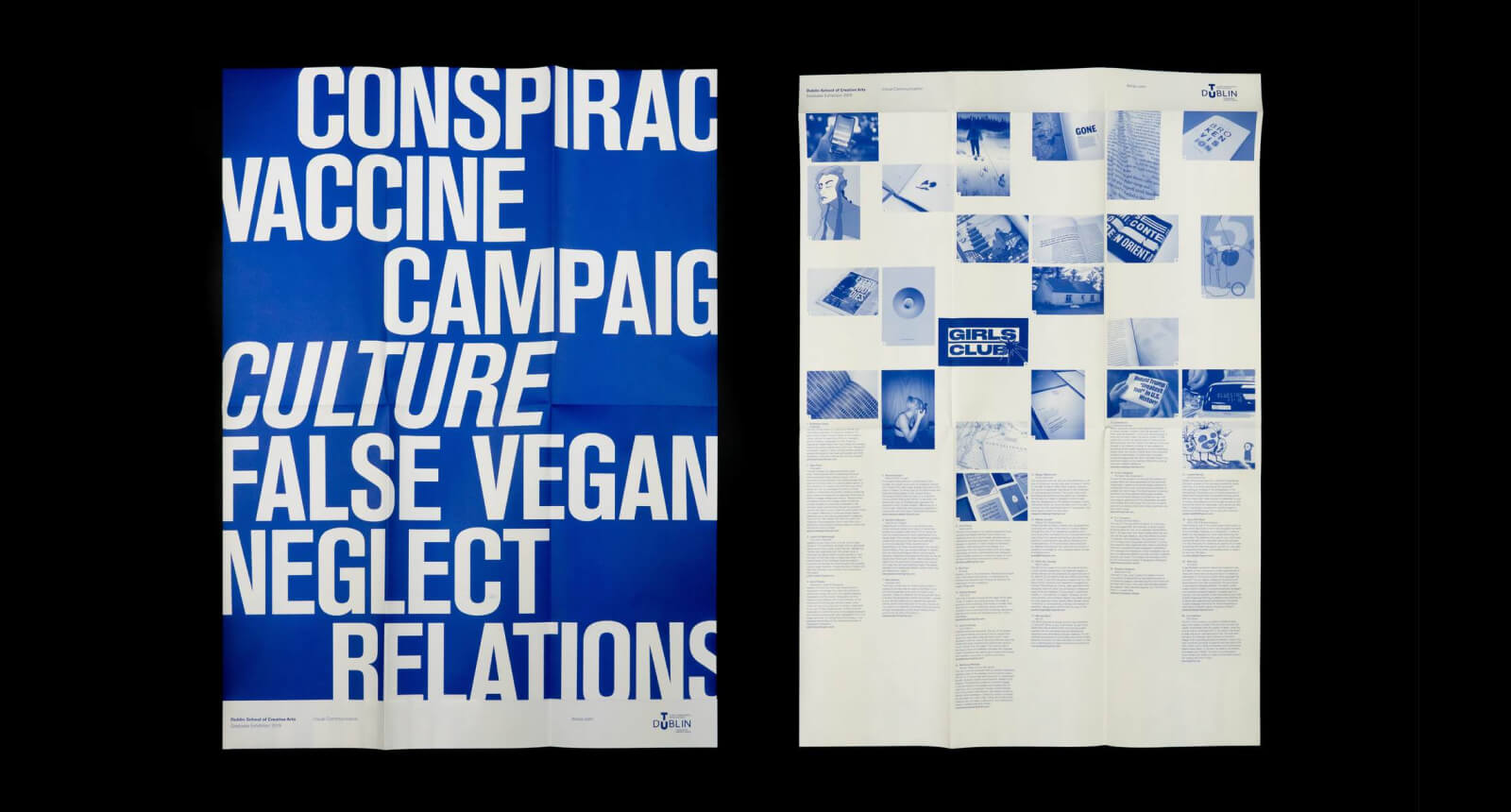 Dublin School of Creative Arts Graduate Exhibition Identity (Case)