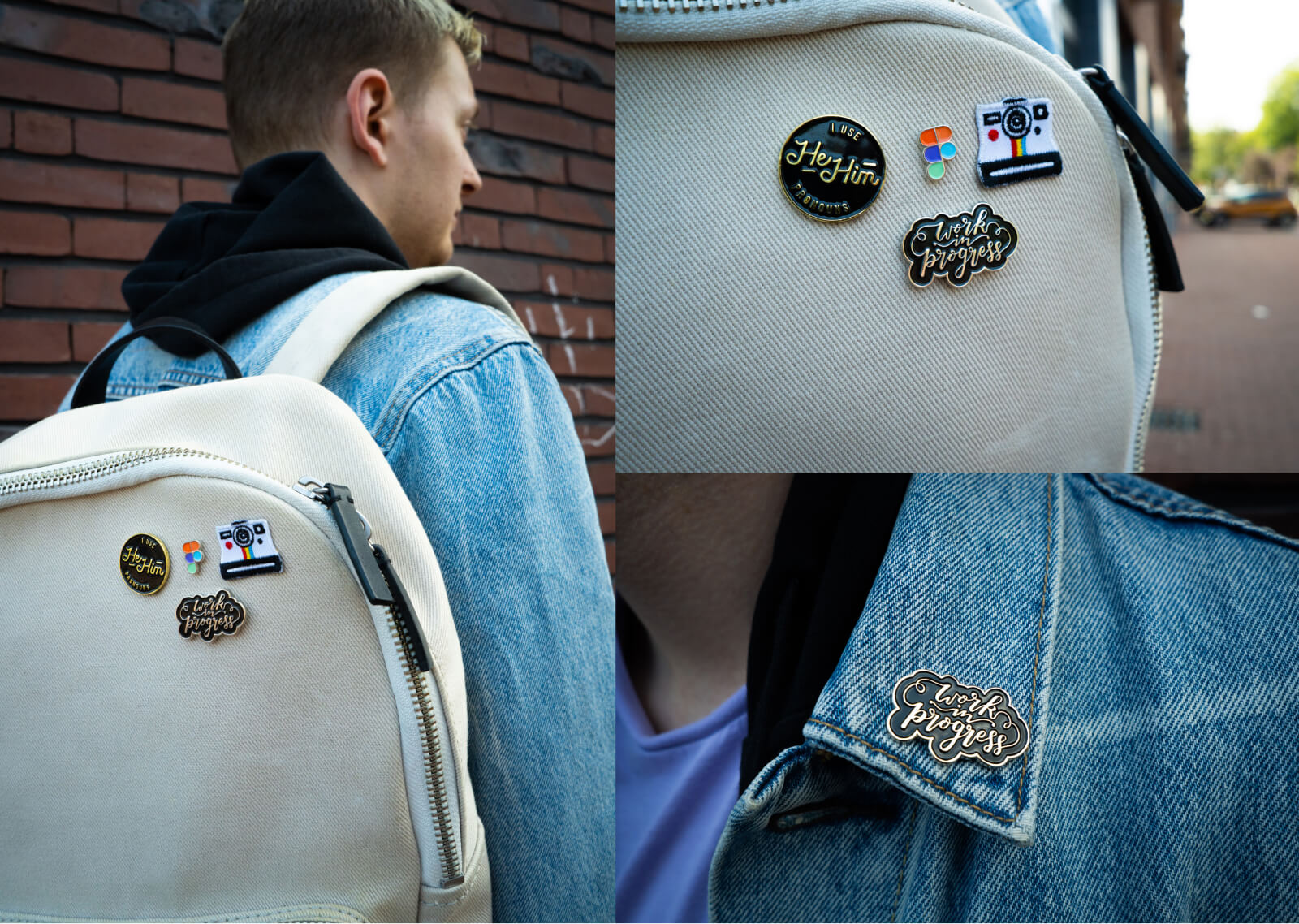 Work in Progress pins – available for sale on Design Life