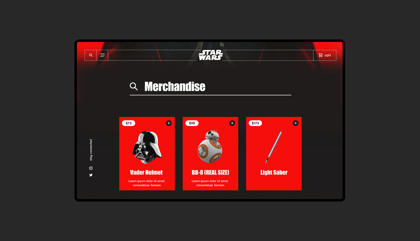 Star Wars online store concept (Case)