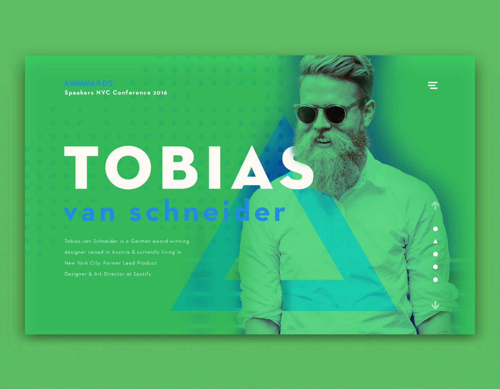 Frank’s landing page for the Daily UI #003 (Project)